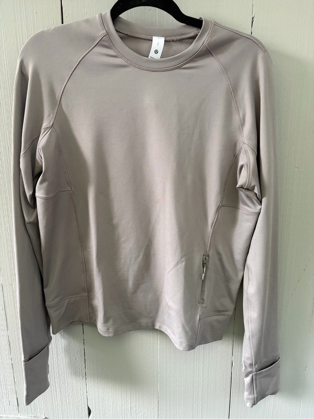 NWOT lululemon athletica Taupe Crewneck Performance Top